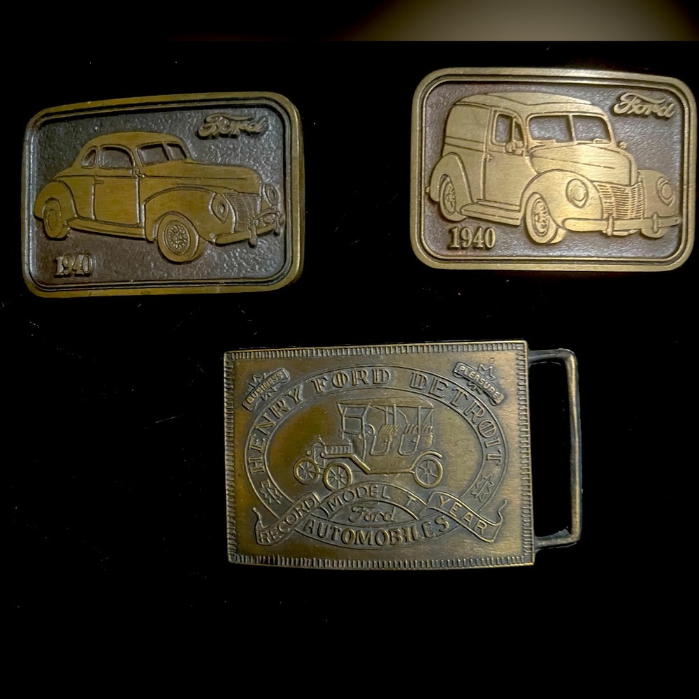 Vintage Ford belt buckles. Three for $50 or $25 each